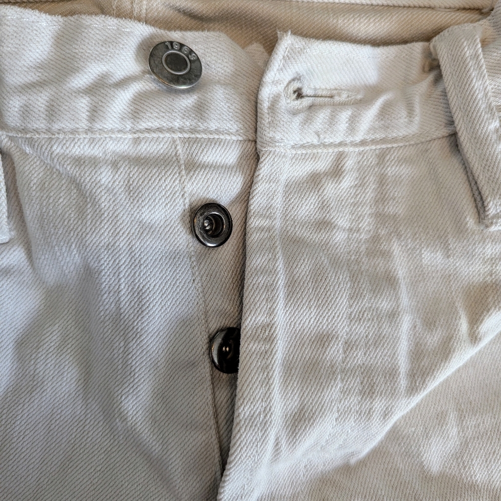 GAP 1969 button fly mens white jeans